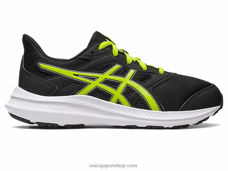 ジョルト4年生 L20V4268Asics ブラック/ライムの皮