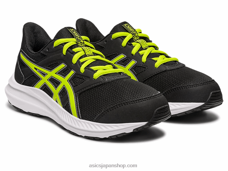 ジョルト4年生 L20V4268Asics ブラック/ライムの皮
