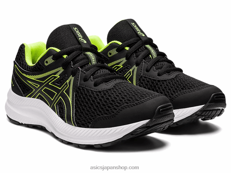 7年生の学校と戦う L20V4486Asics ブラック/ハザードグリーン