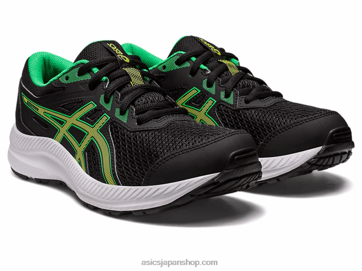 8年生の学校と戦う L20V4246Asics ブラック/ライムの皮