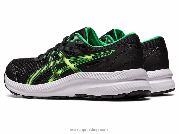 8年生の学校と戦う L20V4246Asics ブラック/ライムの皮