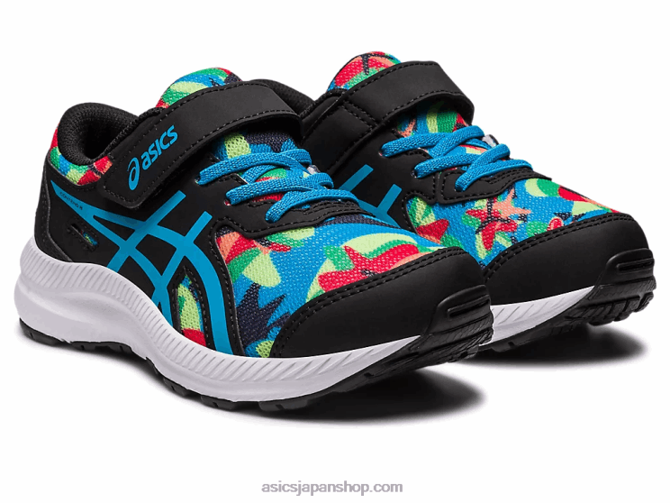 コンテスト 8 プリスクール L20V4247Asics ブラック/アイランドブルー