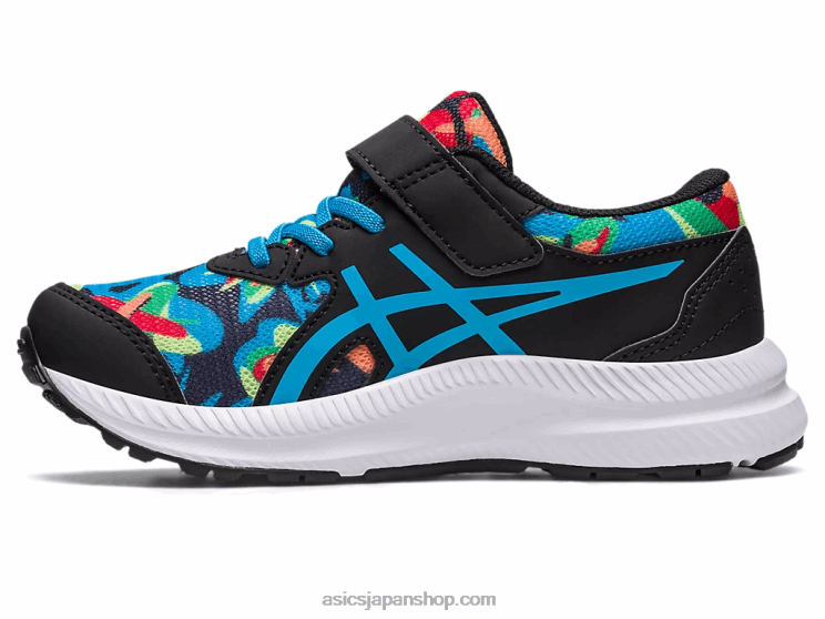 コンテスト 8 プリスクール L20V4247Asics ブラック/アイランドブルー