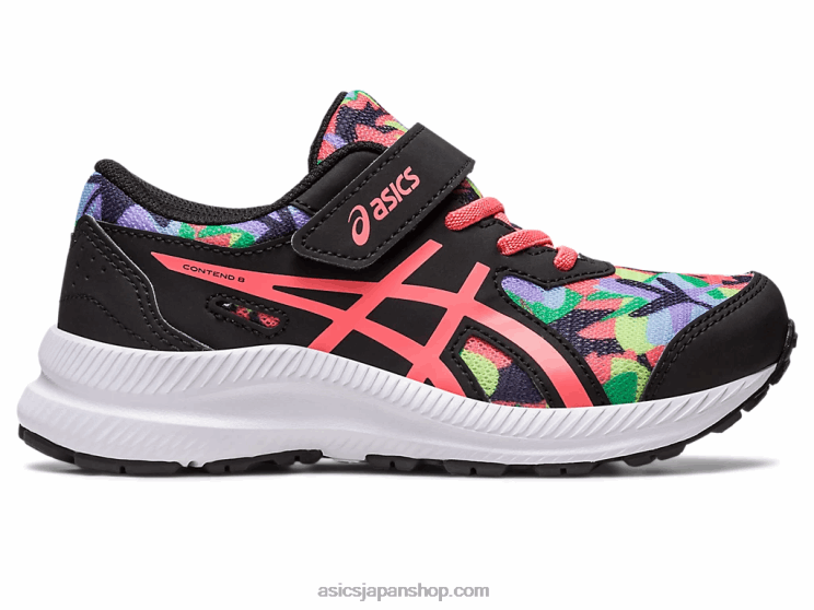 コンテスト 8 プリスクール L20V4249Asics ブラック/パパイヤ