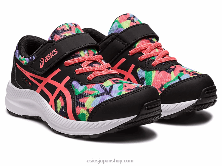 コンテスト 8 プリスクール L20V4249Asics ブラック/パパイヤ