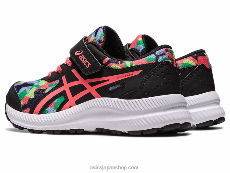 コンテスト 8 プリスクール L20V4249Asics ブラック/パパイヤ