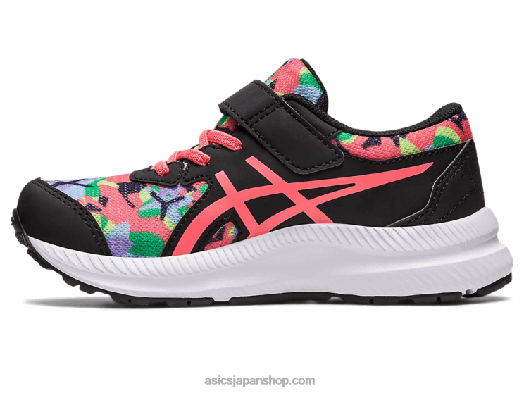 コンテスト 8 プリスクール L20V4249Asics ブラック/パパイヤ