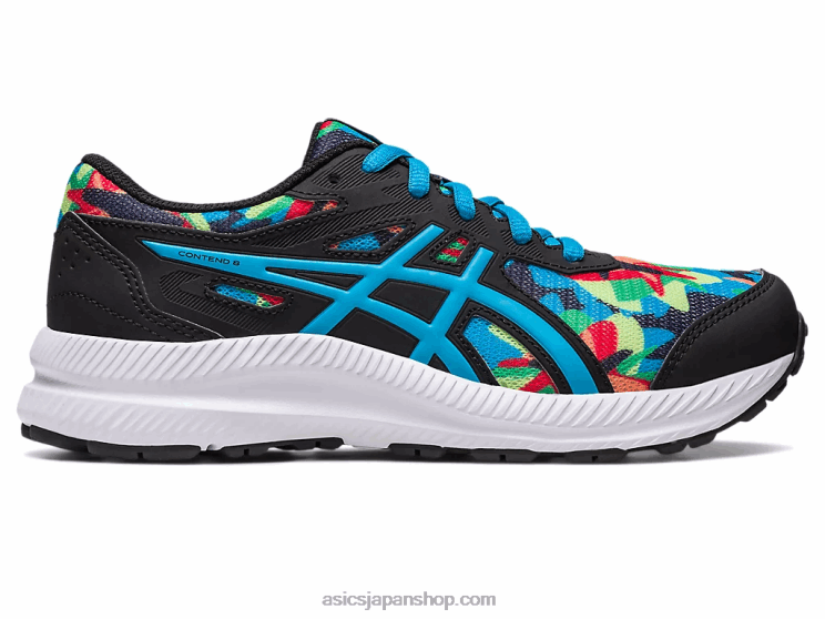 8年生の学校と戦う L20V4256Asics ブラック/アイランドブルー