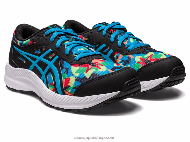 8年生の学校と戦う L20V4256Asics ブラック/アイランドブルー