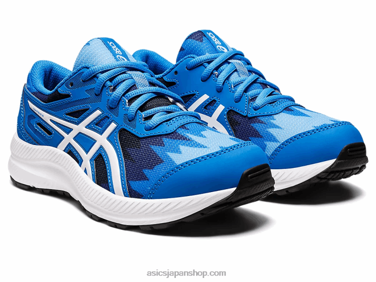 8年生の学校と戦う L20V4345Asics エレクトリックブルー/ホワイト
