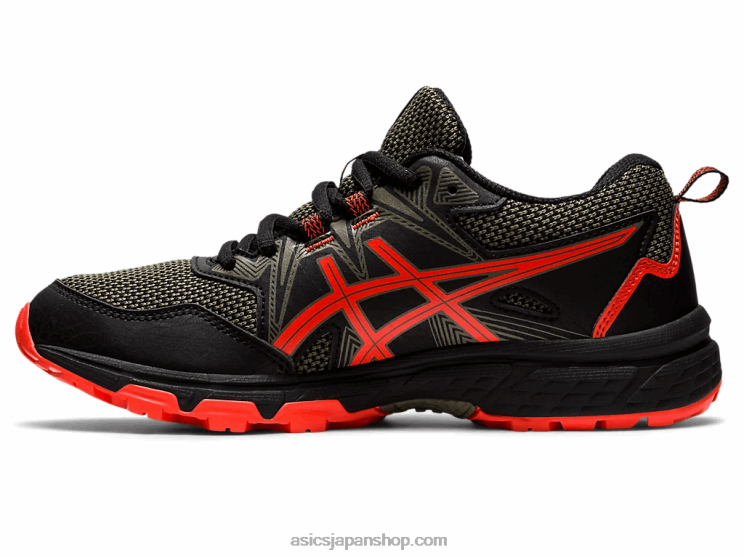 ゲルベンチャー 8 年生スクール L20V4389Asics ブラック/チェリートマト