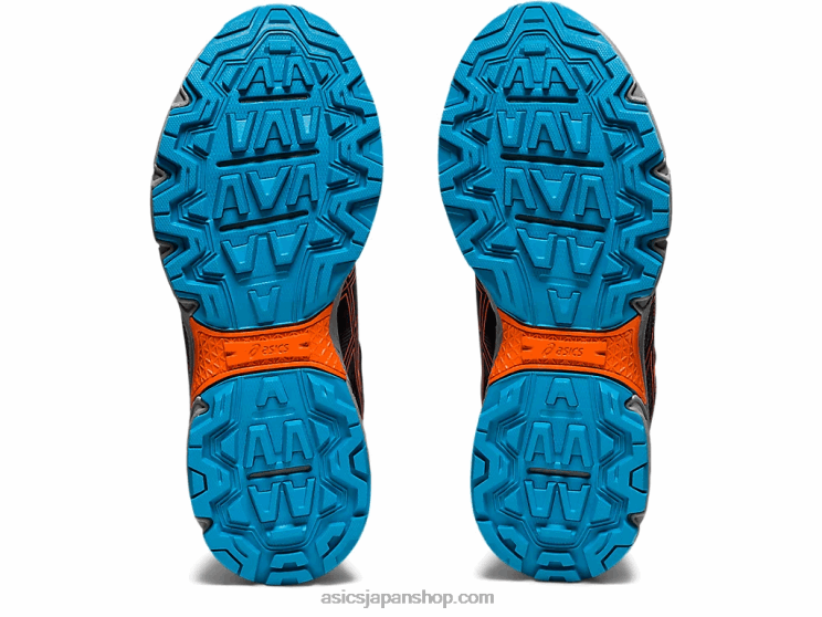 ゲルベンチャー 8 年生スクール L20V4496Asics ブラック/マリーゴールドオレンジ