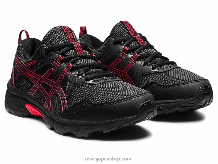 ゲルベンチャー 8 年生スクール L20V4508Asics ブラック/エレクトリックレッド