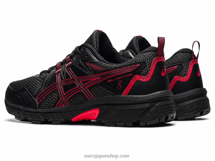 ゲルベンチャー 8 年生スクール L20V4508Asics ブラック/エレクトリックレッド