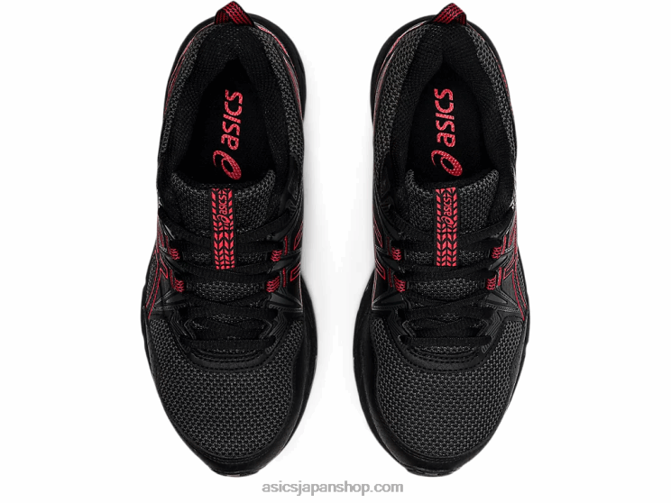 ゲルベンチャー 8 年生スクール L20V4508Asics ブラック/エレクトリックレッド