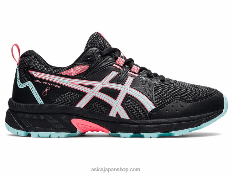 ゲルベンチャー 8 年生スクール L20V4510Asics ブラック/クリアブルー