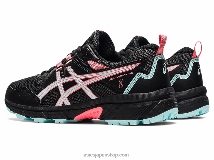 ゲルベンチャー 8 年生スクール L20V4510Asics ブラック/クリアブルー