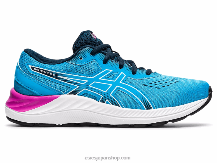 ゲルエキサイト 8 年生スクール L20V4528Asics デジタルアクア/ホワイト