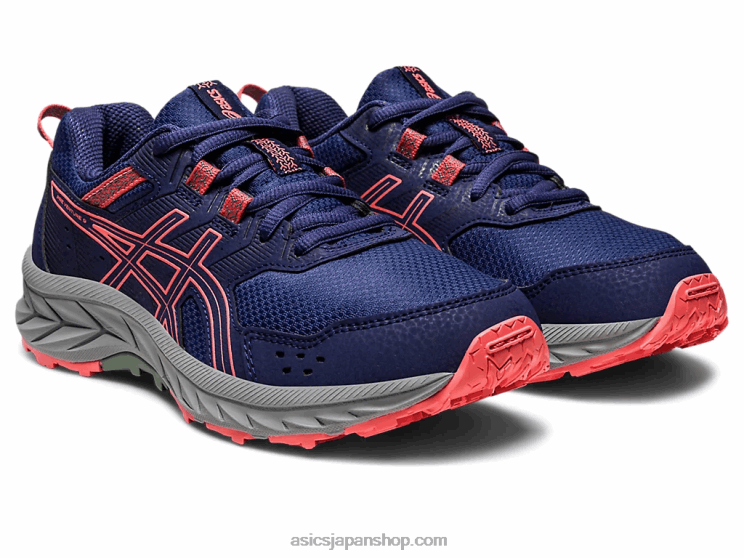 ゲルベンチャー9年生スクール L20V4220Asics インディゴブルー/パパイヤ