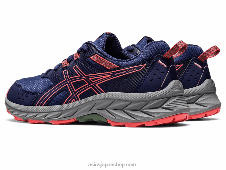 ゲルベンチャー9年生スクール L20V4220Asics インディゴブルー/パパイヤ