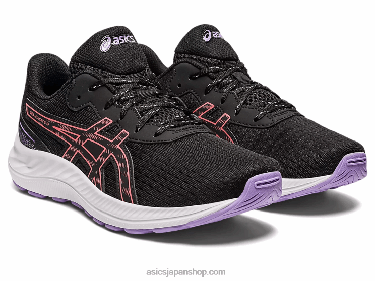 ゲルエキサイト 9 年生スクール L20V4302Asics ブラック/パパイヤ