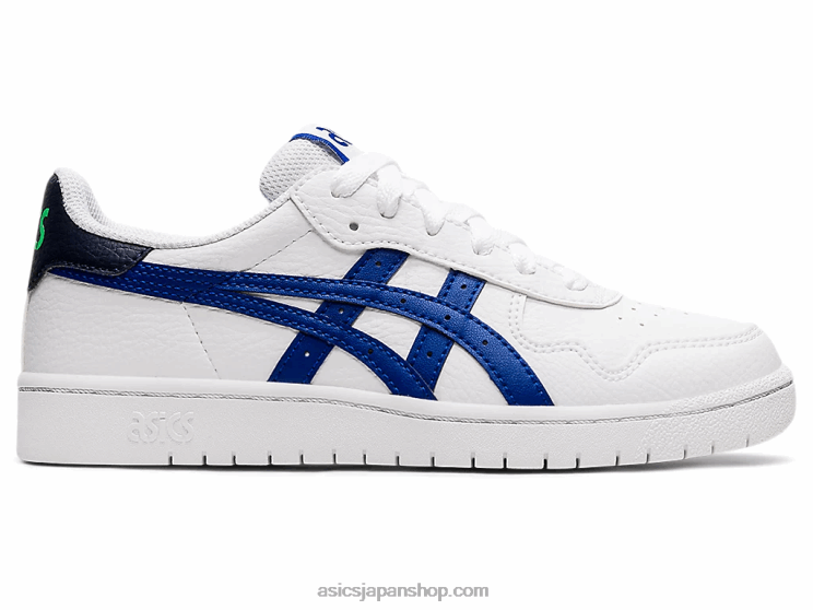 日本の小学校 L20V4493Asics ホワイト/モナコブルー