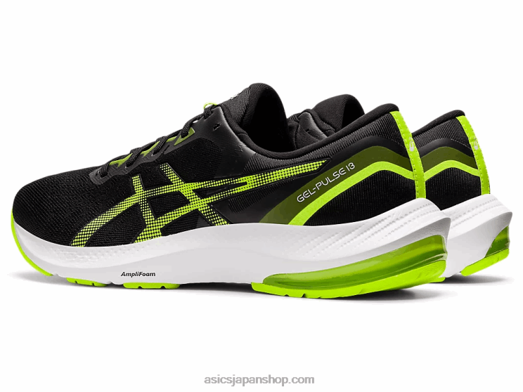 ジェルパルス13 L20V1495Asics ブラック/ハザードグリーン