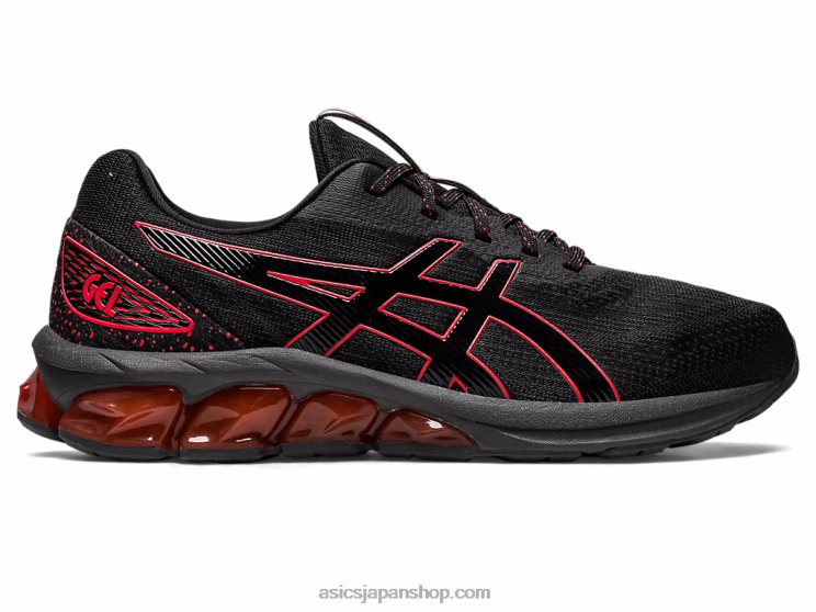 ゲル量子 180 vii L20V742Asics 黒/赤の警告