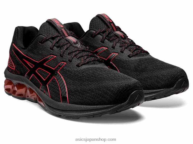 ゲル量子 180 vii L20V742Asics 黒/赤の警告
