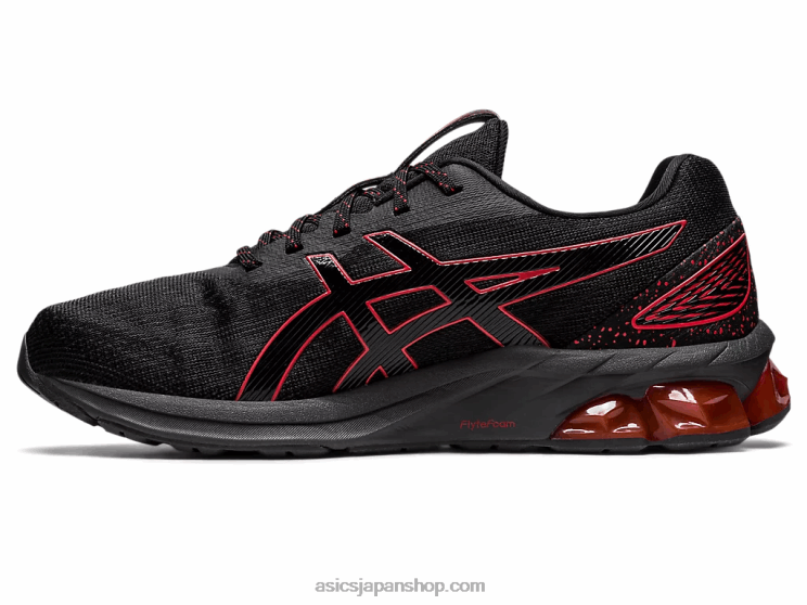 ゲル量子 180 vii L20V742Asics 黒/赤の警告