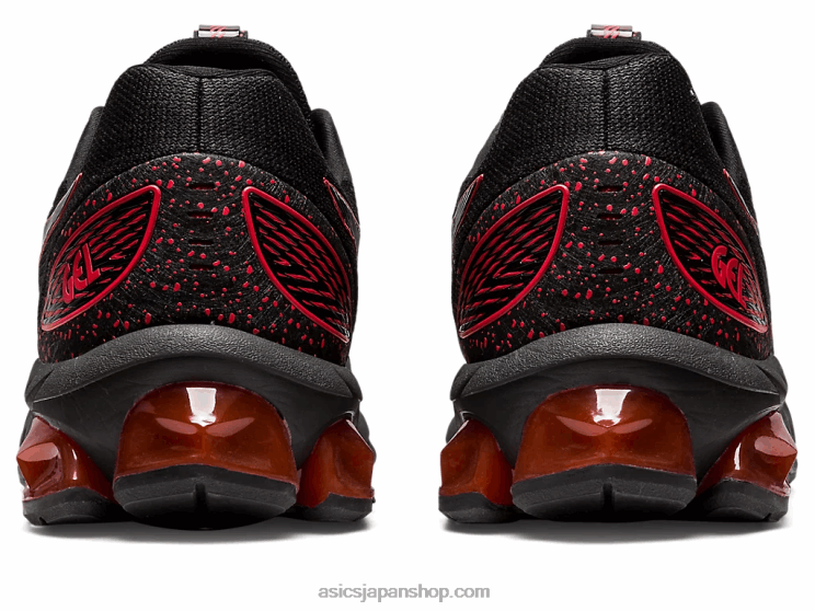 ゲル量子 180 vii L20V742Asics 黒/赤の警告