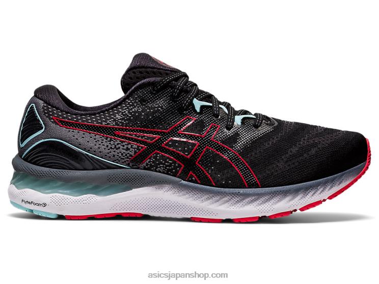 ゲルニンバス 23 L20V1861Asics ブラック/エレクトリックレッド