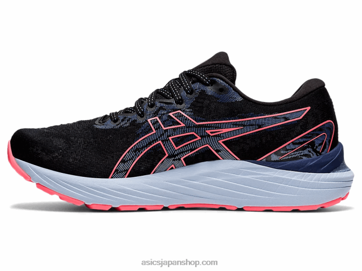 ゲル卵丘 23 L20V3886Asics ブラック/ブレイジングコーラル