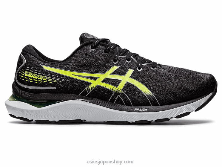 ジェル卵丘 24 L20V1316Asics ブラック/ハザードグリーン