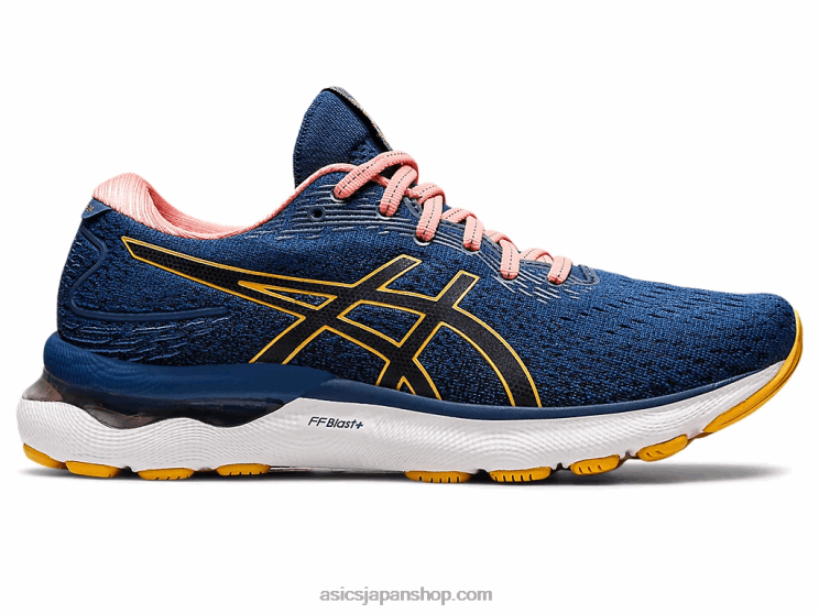 ゲルニンバス 24 L20V2667Asics ミッドナイトブルー/タイガーイエロー