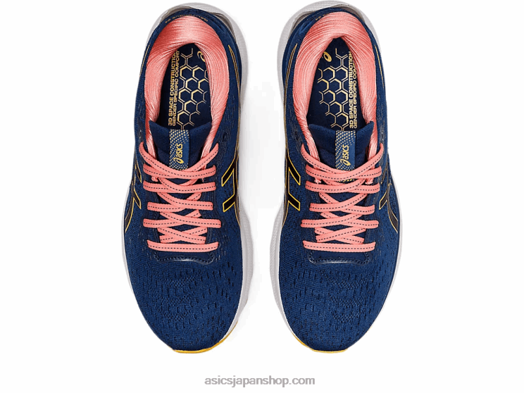 ゲルニンバス 24 L20V2667Asics ミッドナイトブルー/タイガーイエロー