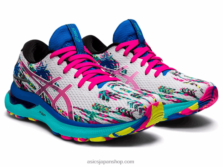 ゲルニンバス 24 L20V3226Asics ホワイト/ピンクグロ