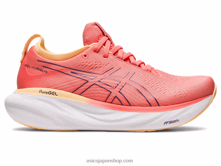 ゲルニンバス 25 L20V2149Asics パパイヤ/ダスティパープル