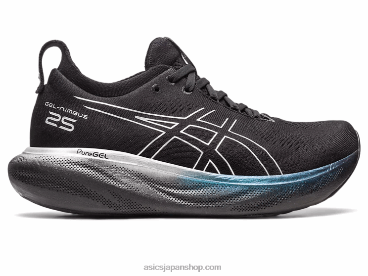 ゲルニンバス 25 プラチナ L20V2379Asics ブラック/ピュアシルバー