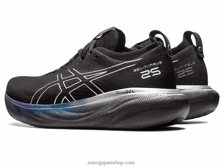ゲルニンバス 25 プラチナ L20V2379Asics ブラック/ピュアシルバー