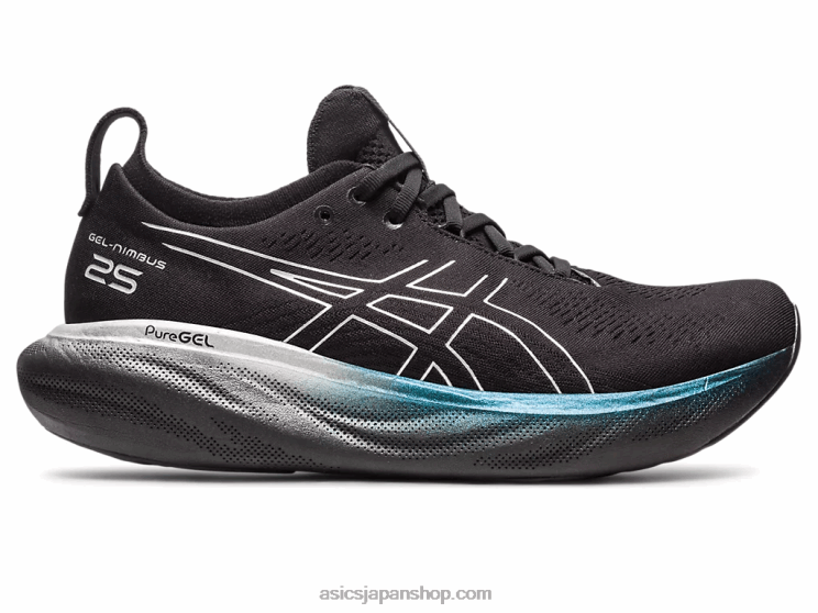 ゲルニンバス 25 プラチナ L20V342Asics ブラック/ピュアシルバー