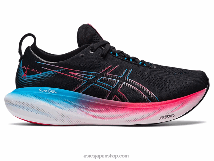 ゲルニンバス 25 L20V6Asics ブラック/エレクトリックレッド