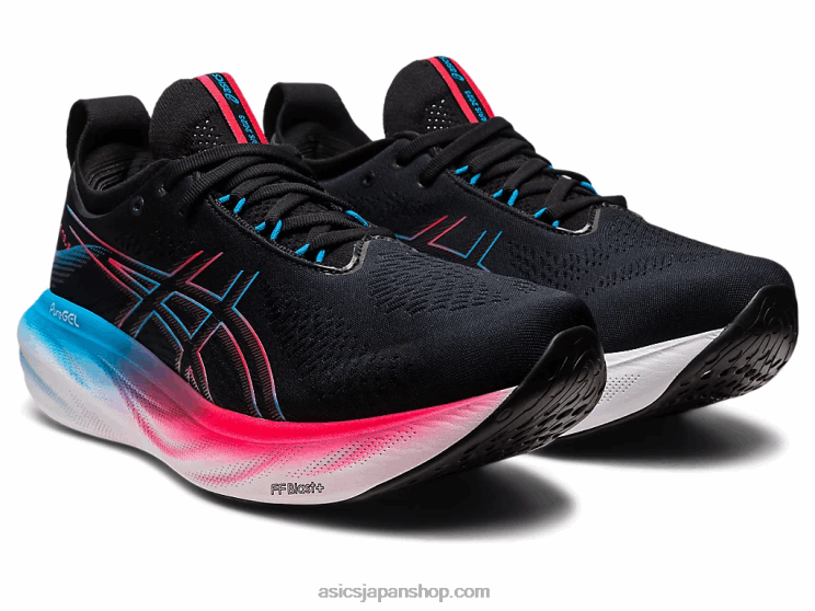 ゲルニンバス 25 L20V6Asics ブラック/エレクトリックレッド