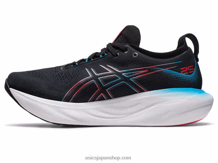 ゲルニンバス 25 L20V6Asics ブラック/エレクトリックレッド