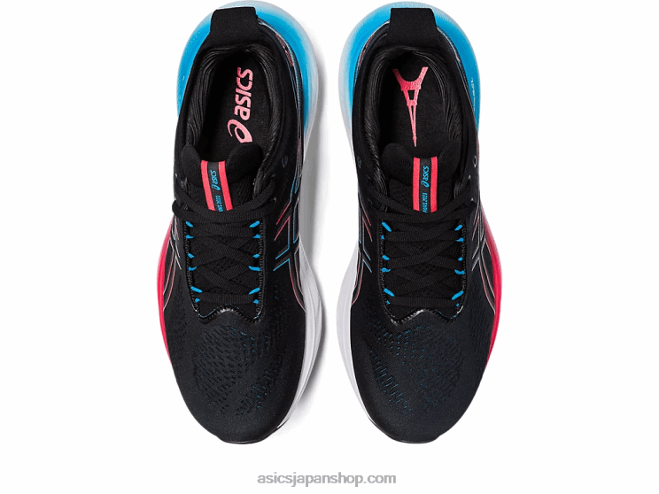 ゲルニンバス 25 L20V6Asics ブラック/エレクトリックレッド