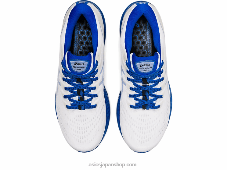 ゲルカヤノ 28 L20V1199Asics ホワイト/マグロブルー