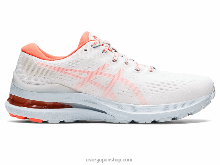 ゲルカヤノ 28 L20V3153Asics ホワイト/フラッシュコーラル
