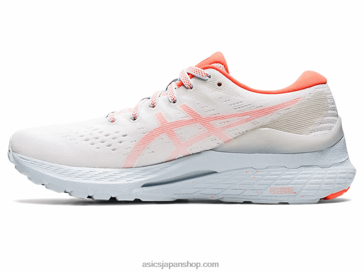 ゲルカヤノ 28 L20V3153Asics ホワイト/フラッシュコーラル