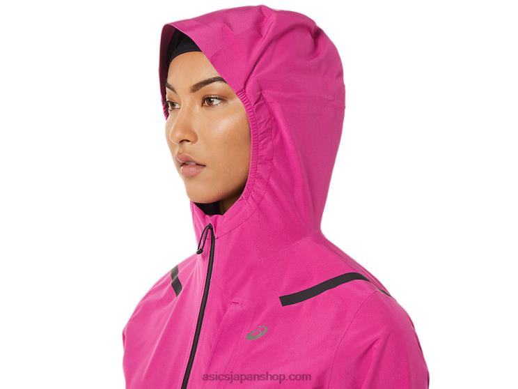 レディース アクセラレーター ウォータープルーフ 2.0 ジャケット L20V3274Asics フクシアレッド