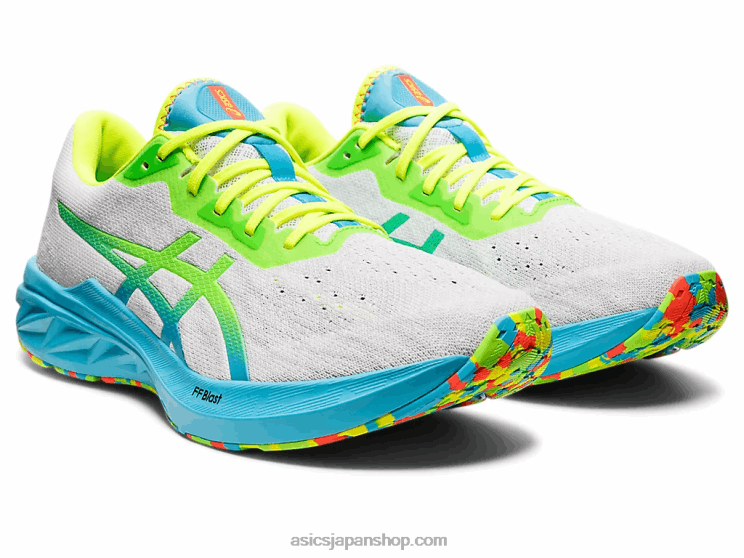 ダイナブラスト2 L20V1738Asics 白/緑のヤモリ